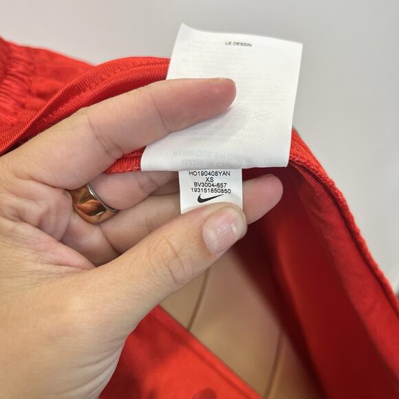 Nike Sportswear Icon Clash Red Retro Jumpsuit X-Small EUC Snaps Benefits Charity - Picture 10 of 15